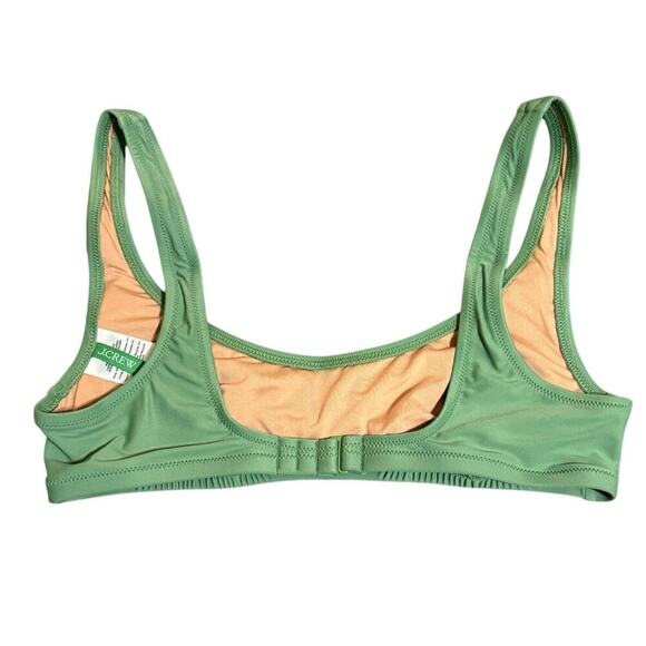 NWT J.Crew Heritage Scoop Neck Bikini Top Venetian Sage Green Size Medium - Picture 2 of 6